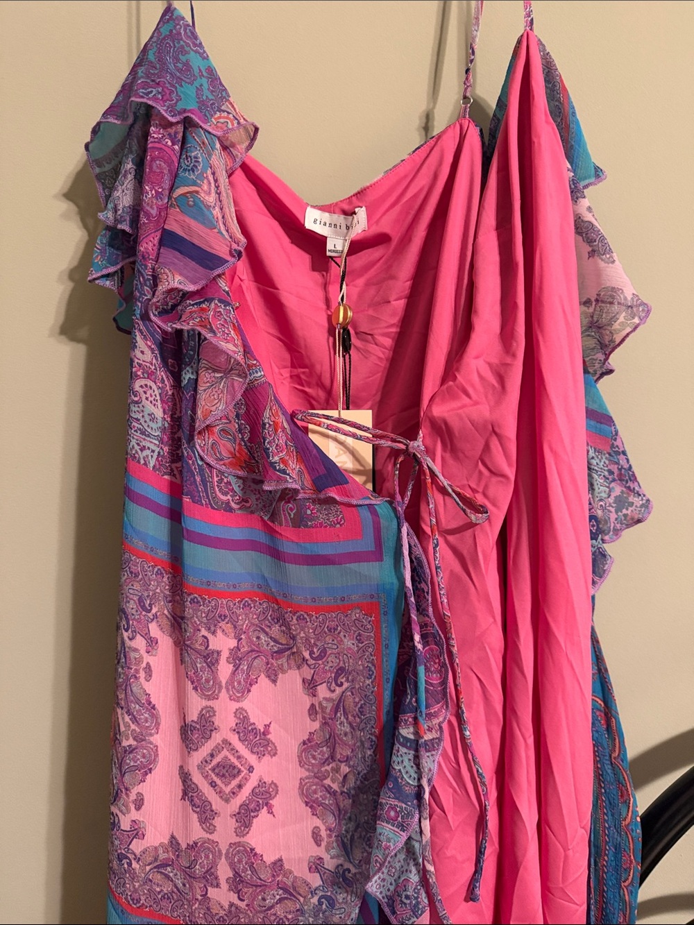 Gianni Bini Isabella Ruffled
High-Low Midi Wrap Dress L - Picture 6 of 12